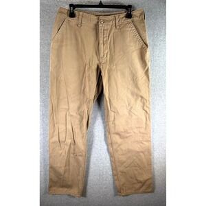 Patagonia Worn Wear Four Canyons Twill Pants Men's 32 Khaki Slash Pockets Fitted